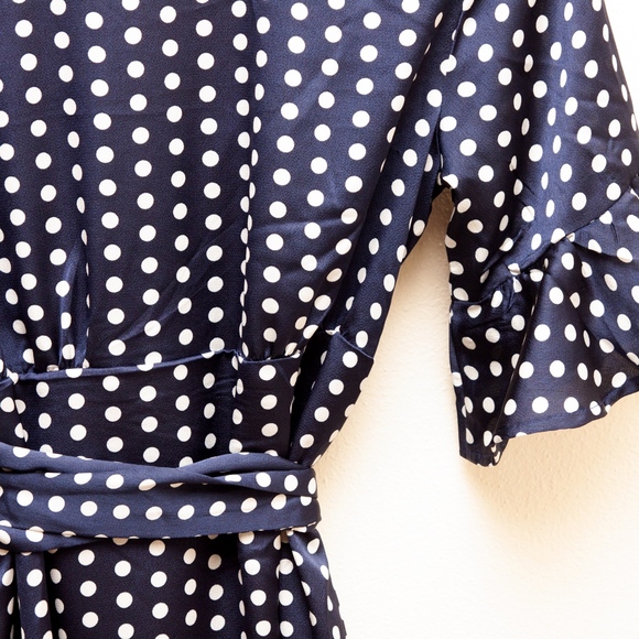 Line & Dot Wrap Dress - Picture 5 of 8